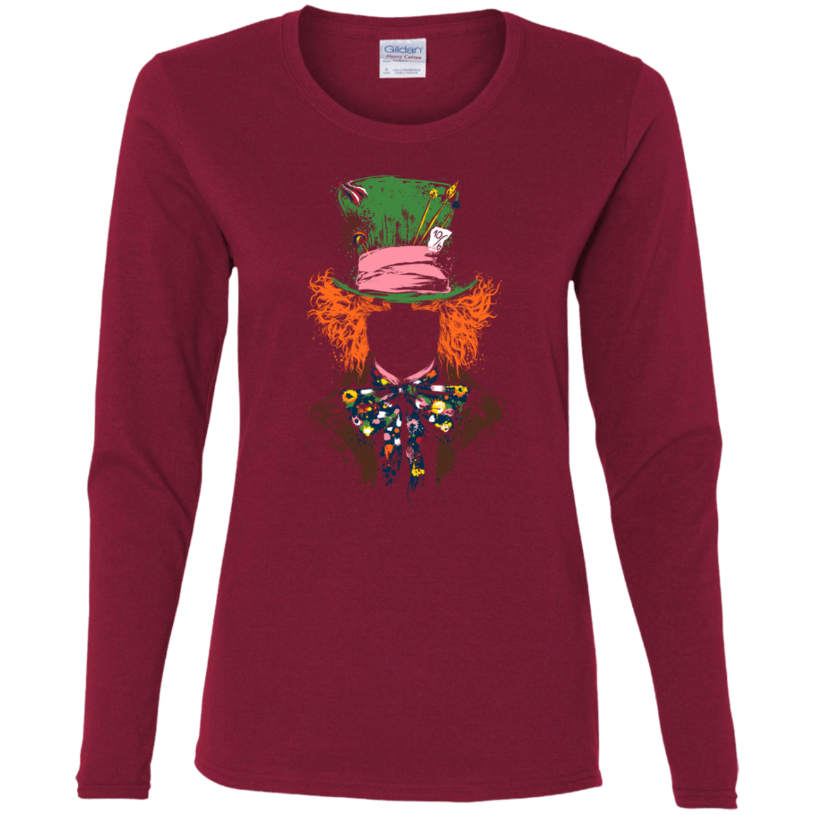 T-Shirts Cardinal / S Mad Hatter Women's Long Sleeve T-Shirt