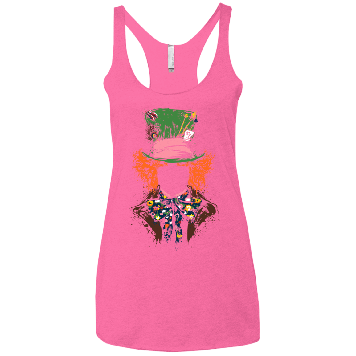 T-Shirts Vintage Pink / X-Small Mad Hatter Women's Triblend Racerback Tank