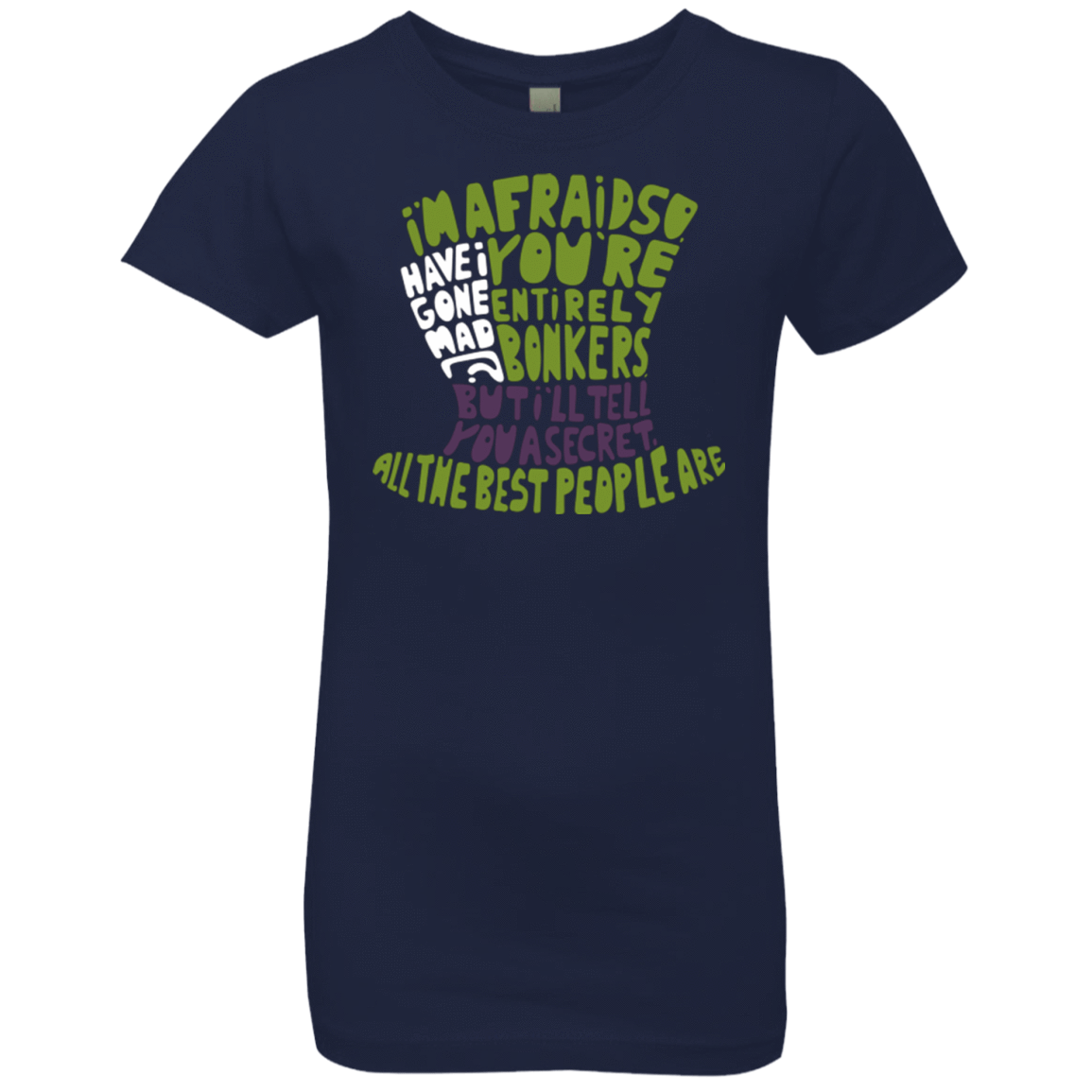 T-Shirts Midnight Navy / YXS MAD HATTER2 Girls Premium T-Shirt