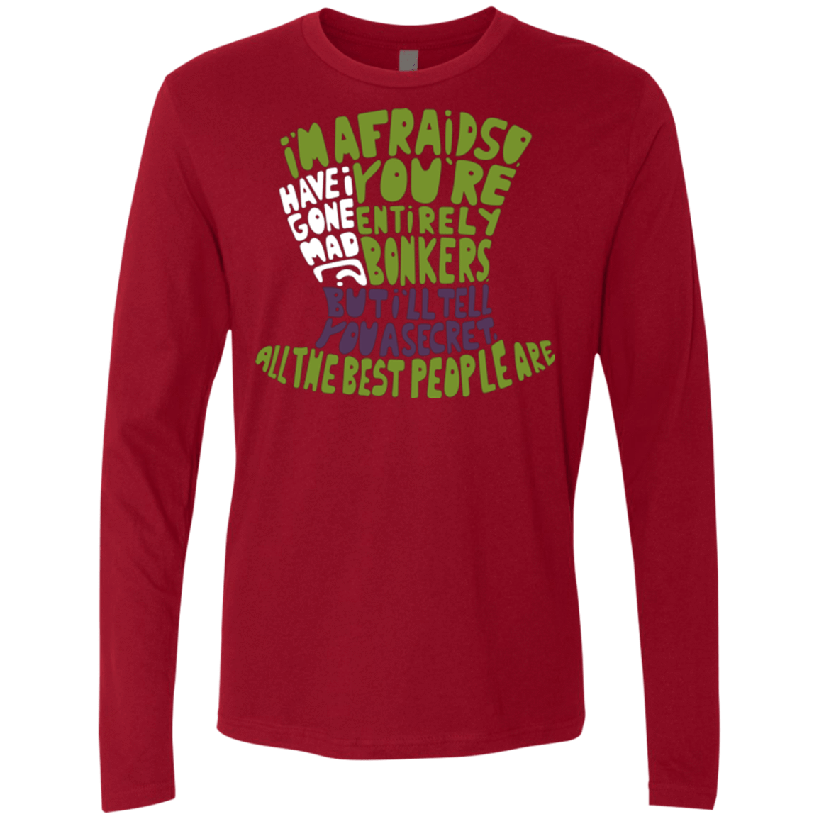 T-Shirts Cardinal / Small MAD HATTER2 Men's Premium Long Sleeve