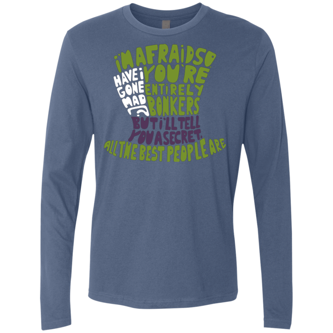 T-Shirts Indigo / Small MAD HATTER2 Men's Premium Long Sleeve