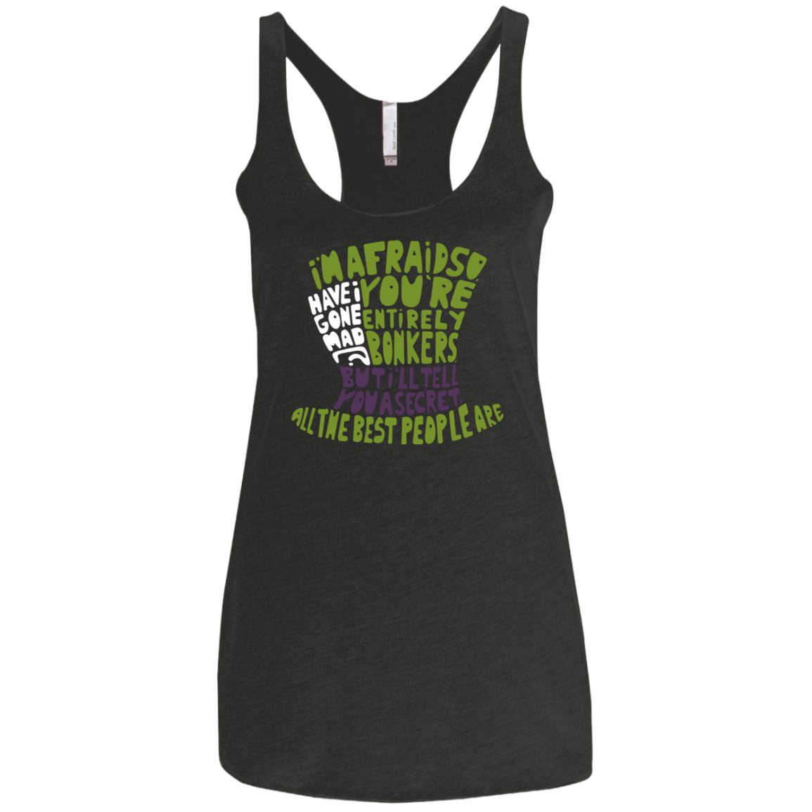 T-Shirts Vintage Black / X-Small MAD HATTER2 Women's Triblend Racerback Tank