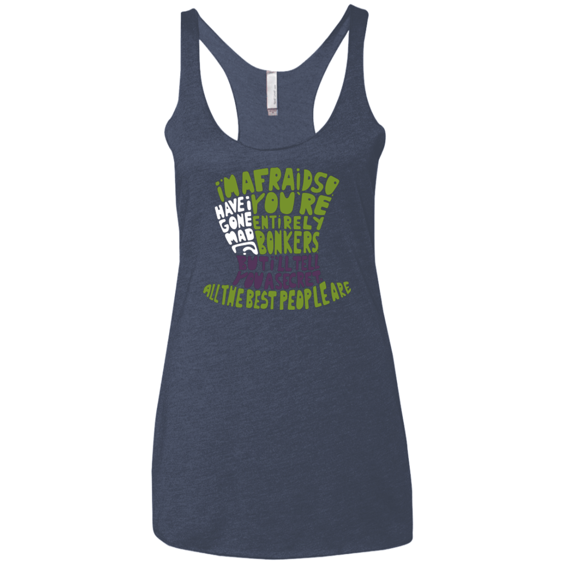 MAD HATTER2 Women's Triblend Racerback Tank