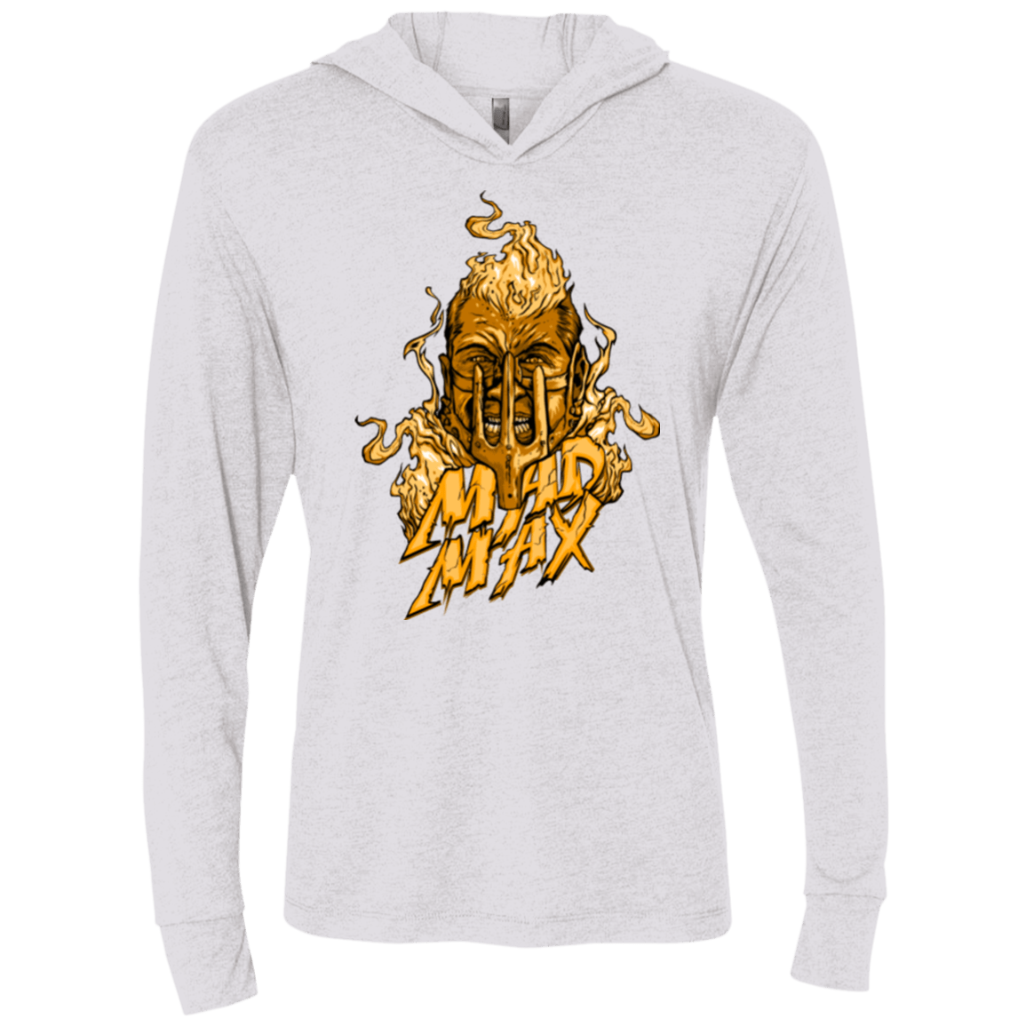 T-Shirts Heather White / X-Small Mad Head Triblend Long Sleeve Hoodie Tee