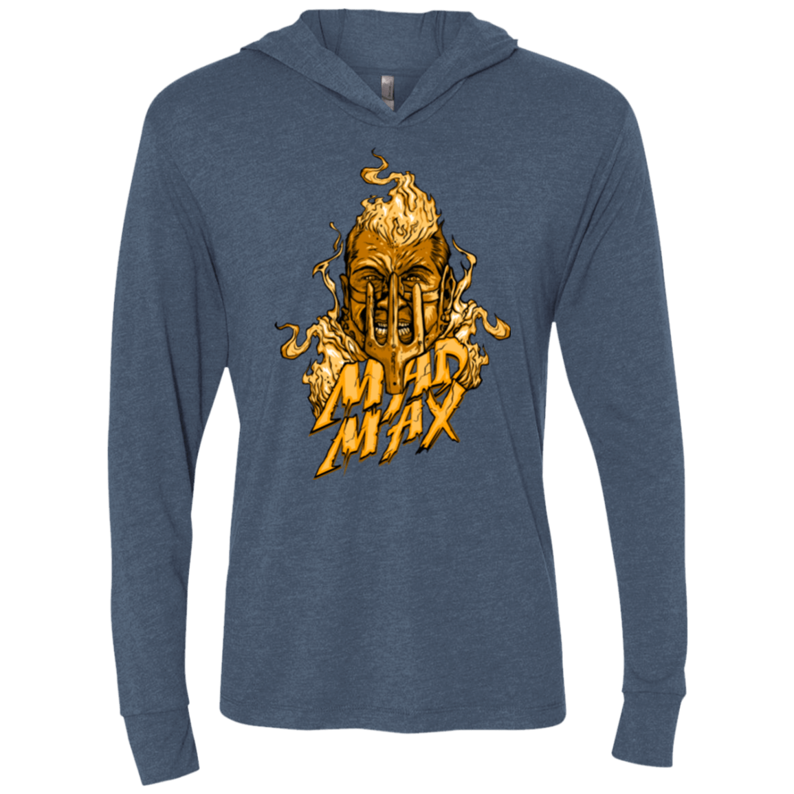 T-Shirts Indigo / X-Small Mad Head Triblend Long Sleeve Hoodie Tee