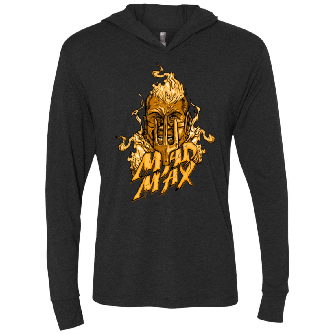 T-Shirts Vintage Black / X-Small Mad Head Triblend Long Sleeve Hoodie Tee