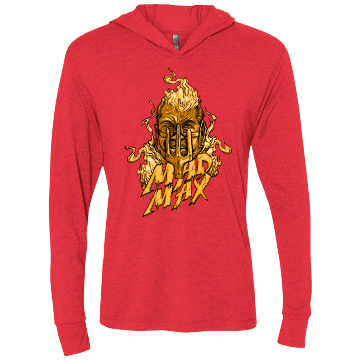 T-Shirts Vintage Red / X-Small Mad Head Triblend Long Sleeve Hoodie Tee