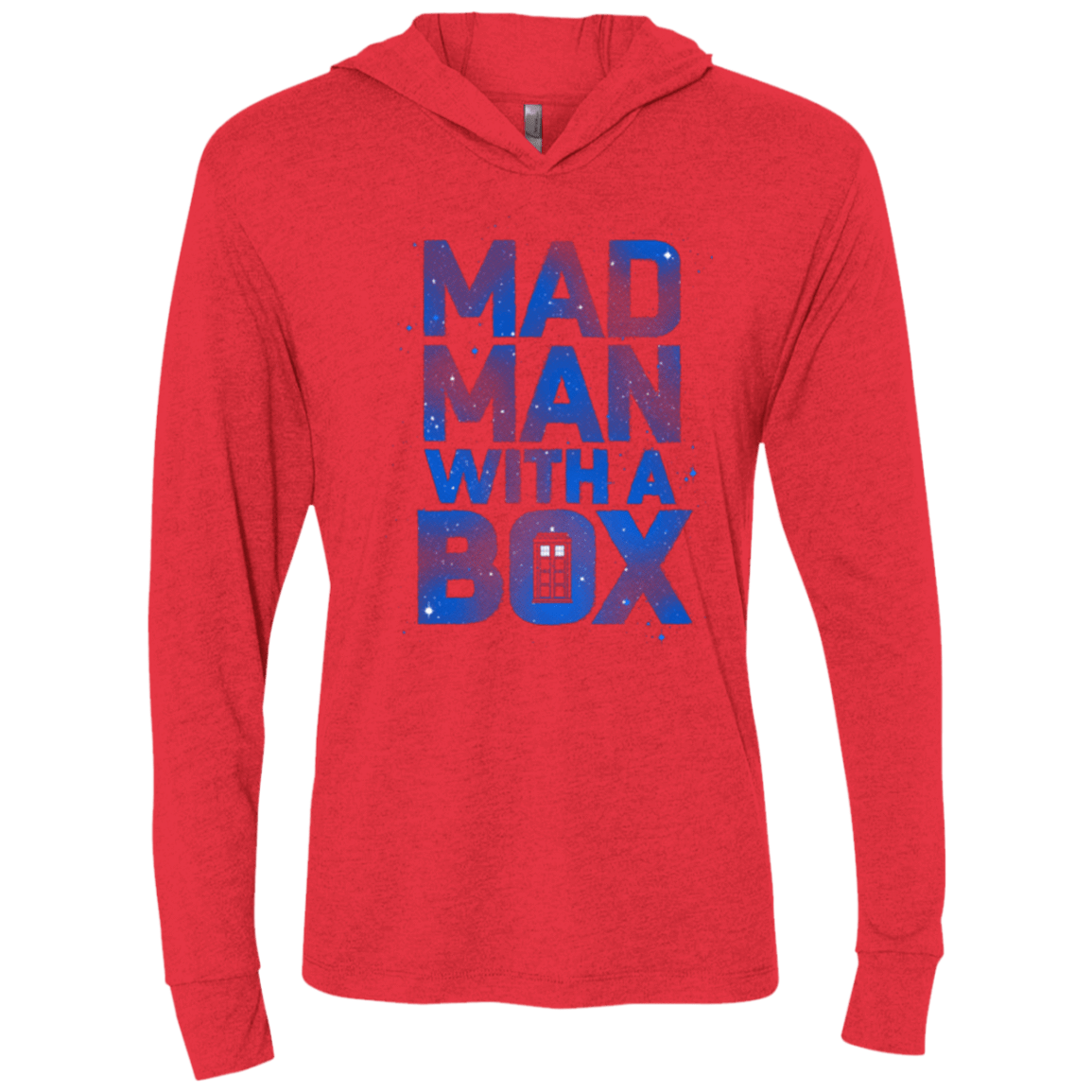 T-Shirts Vintage Red / X-Small Mad Man Box Triblend Long Sleeve Hoodie Tee