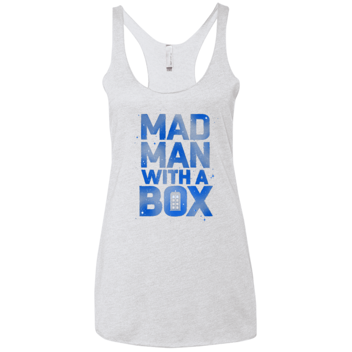 T-Shirts Heather White / X-Small Mad Man Box Women's Triblend Racerback Tank