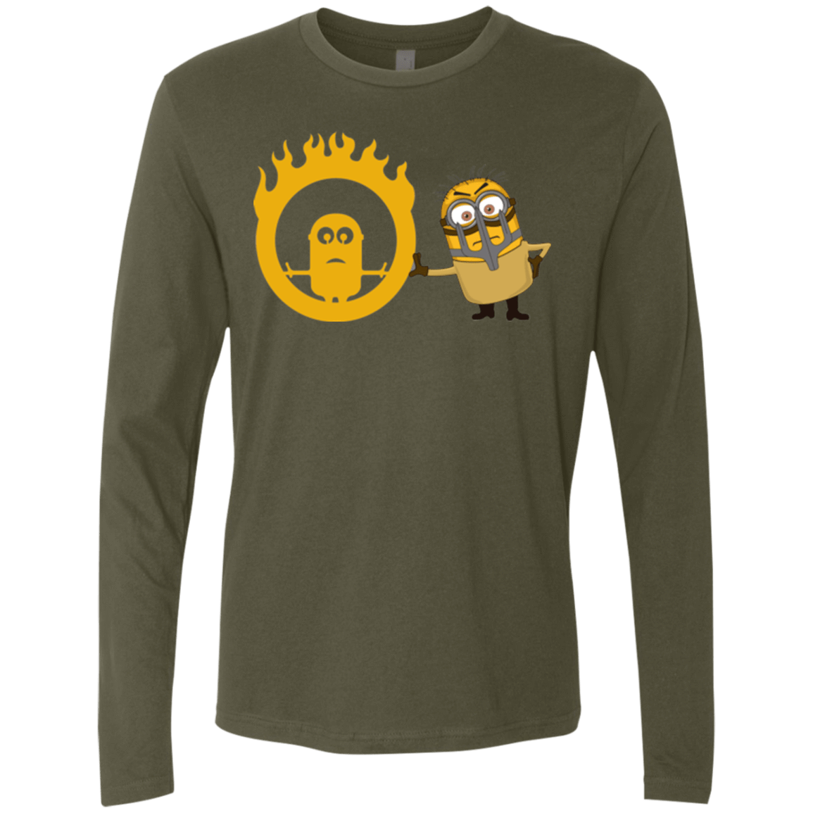 T-Shirts Military Green / Small Mad Minion Men's Premium Long Sleeve