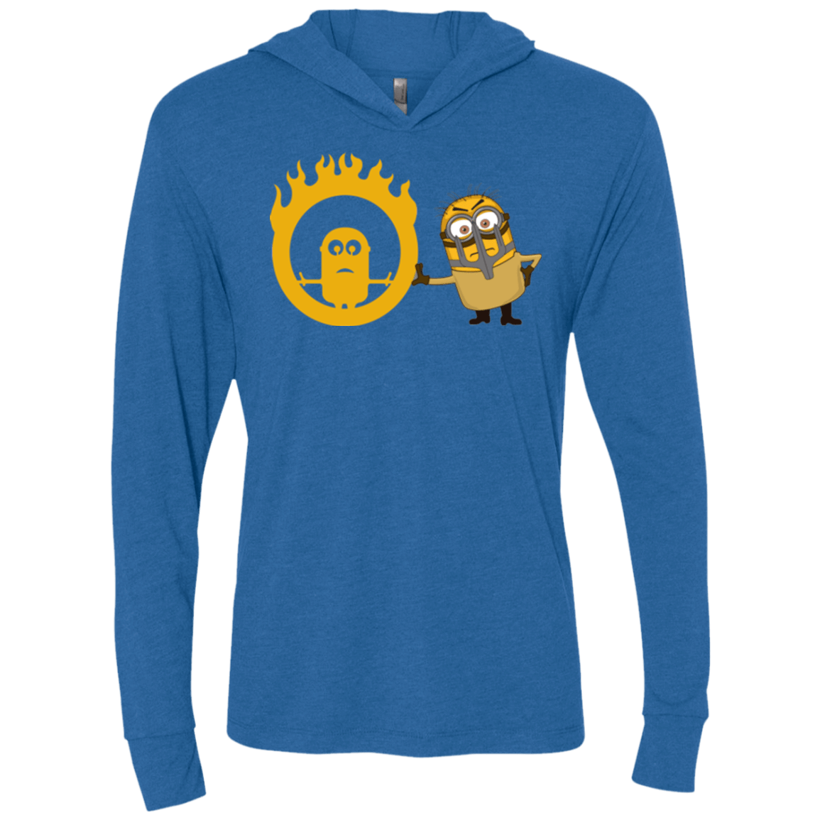 T-Shirts Vintage Royal / X-Small Mad Minion Triblend Long Sleeve Hoodie Tee