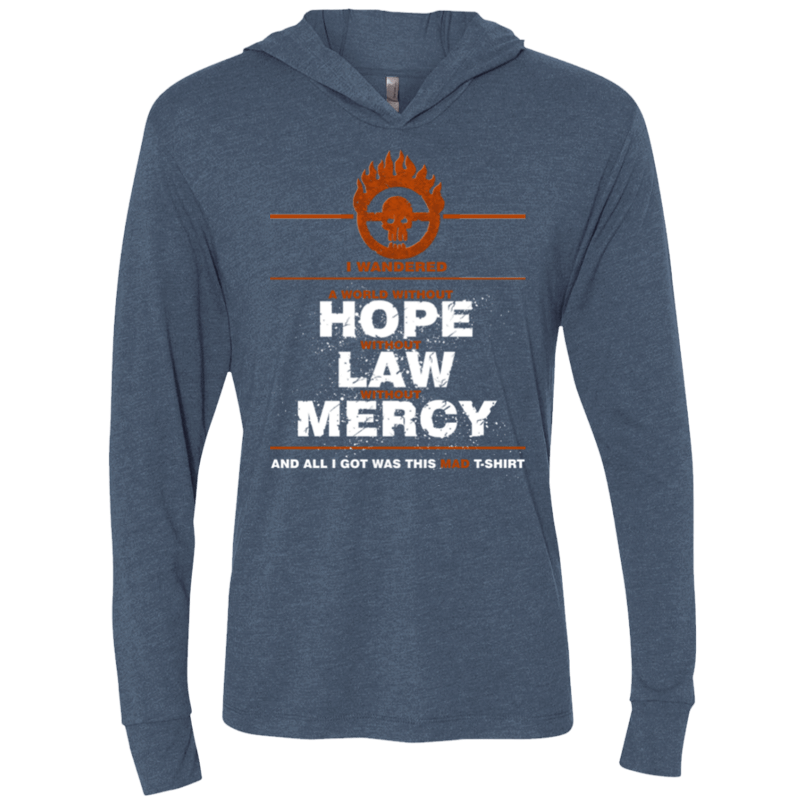 T-Shirts Indigo / X-Small MAD Tee Triblend Long Sleeve Hoodie Tee