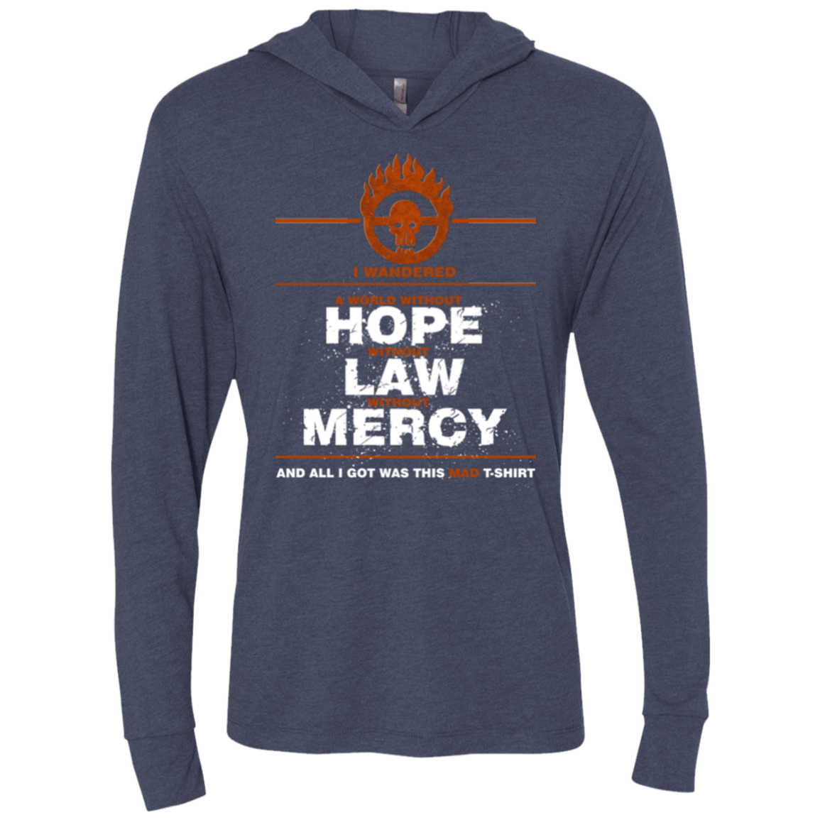 T-Shirts Vintage Navy / X-Small MAD Tee Triblend Long Sleeve Hoodie Tee