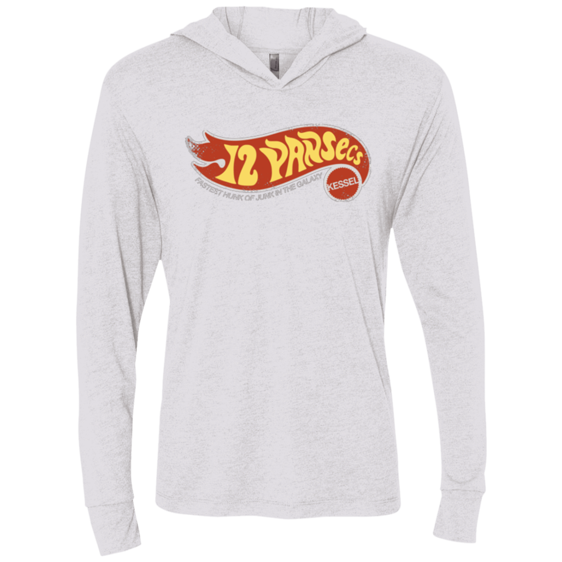 T-Shirts Heather White / X-Small Made By Kessel Triblend Long Sleeve Hoodie Tee