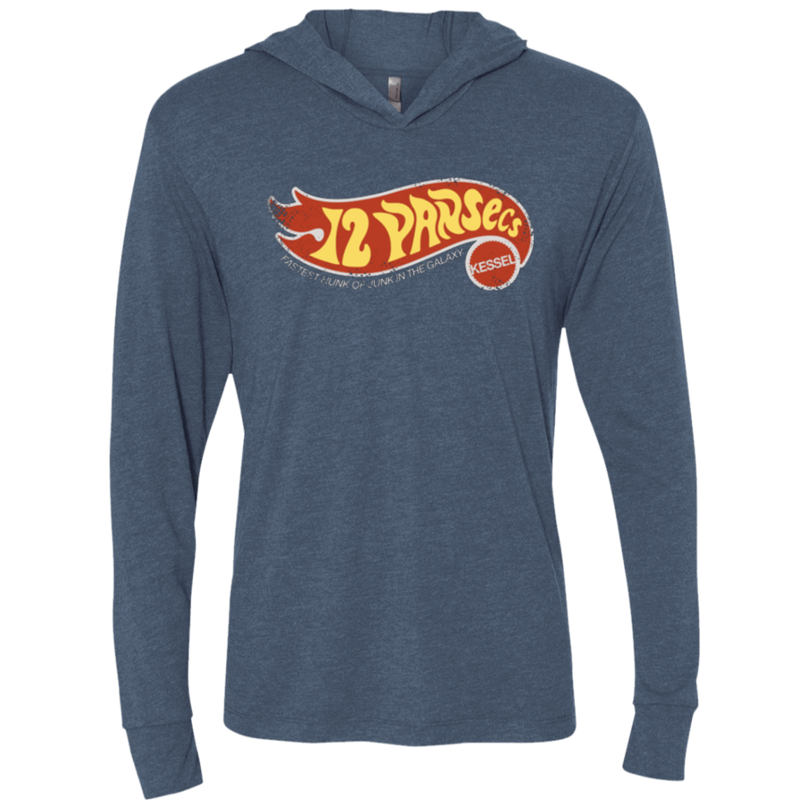 T-Shirts Indigo / X-Small Made By Kessel Triblend Long Sleeve Hoodie Tee