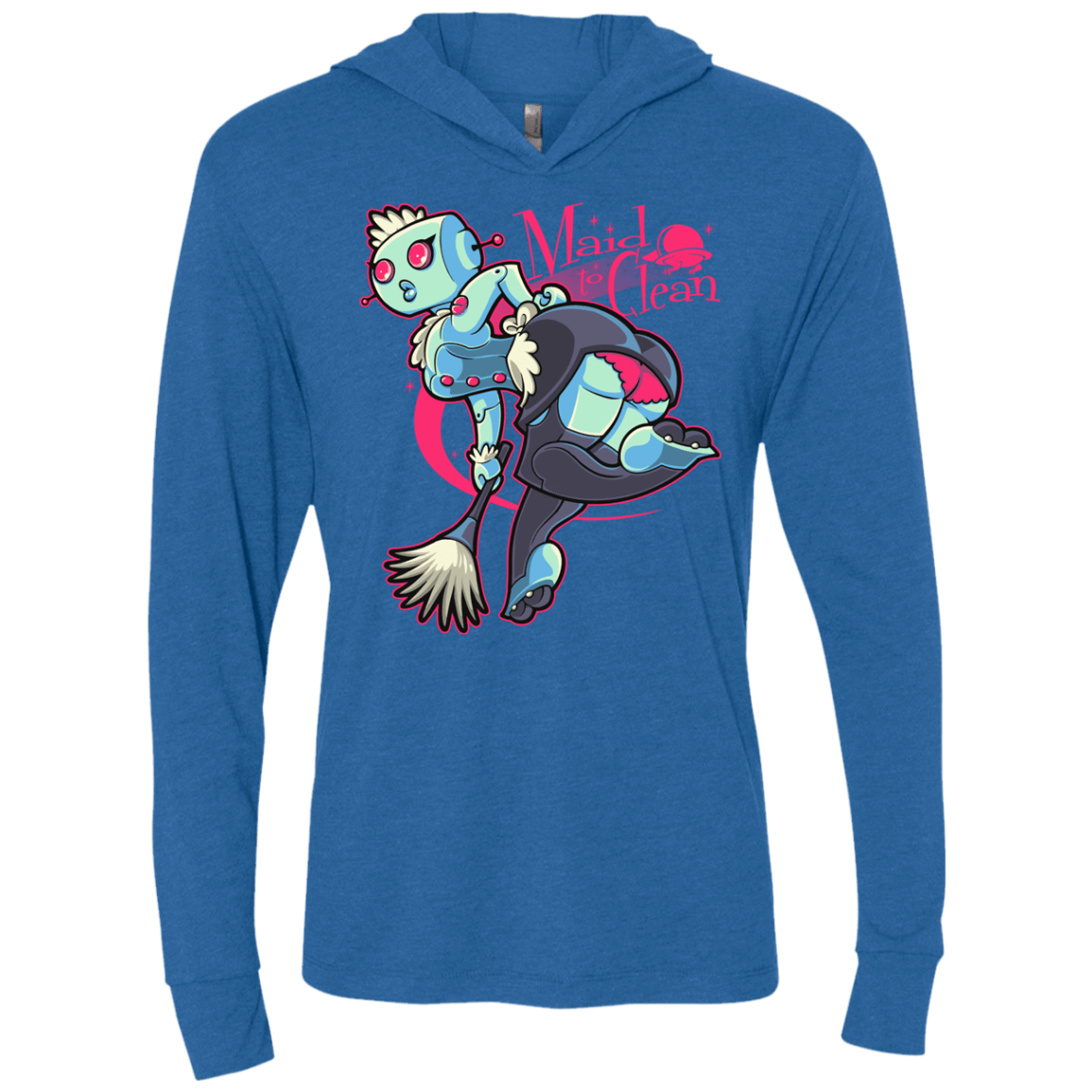 T-Shirts Vintage Royal / X-Small Made To Clean Triblend Long Sleeve Hoodie Tee