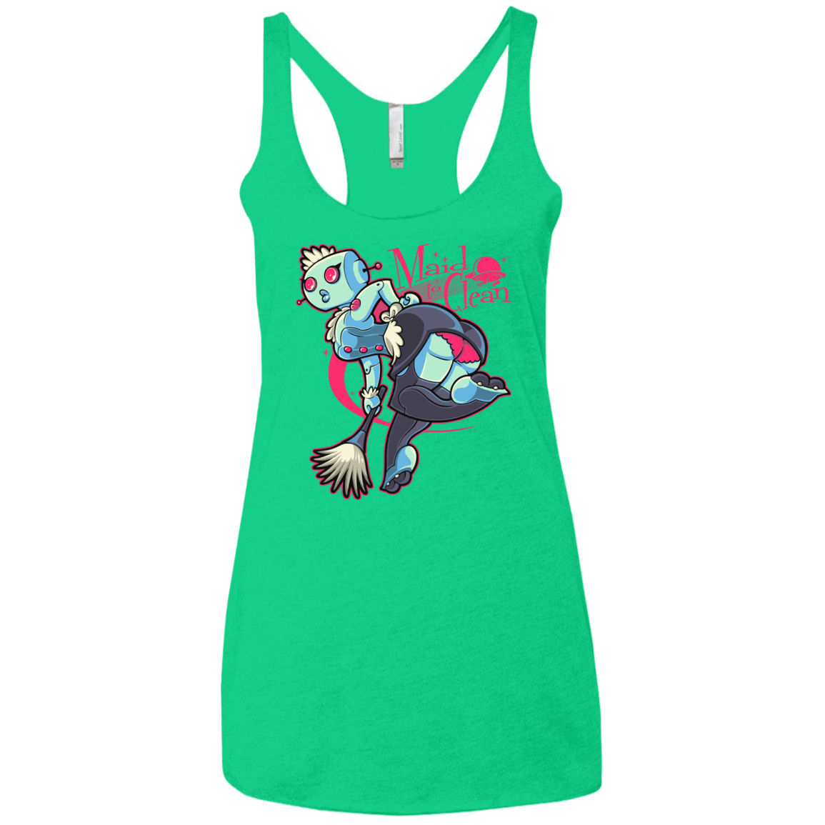 T-Shirts Envy / X-Small Made To Clean Women's Triblend Racerback Tank