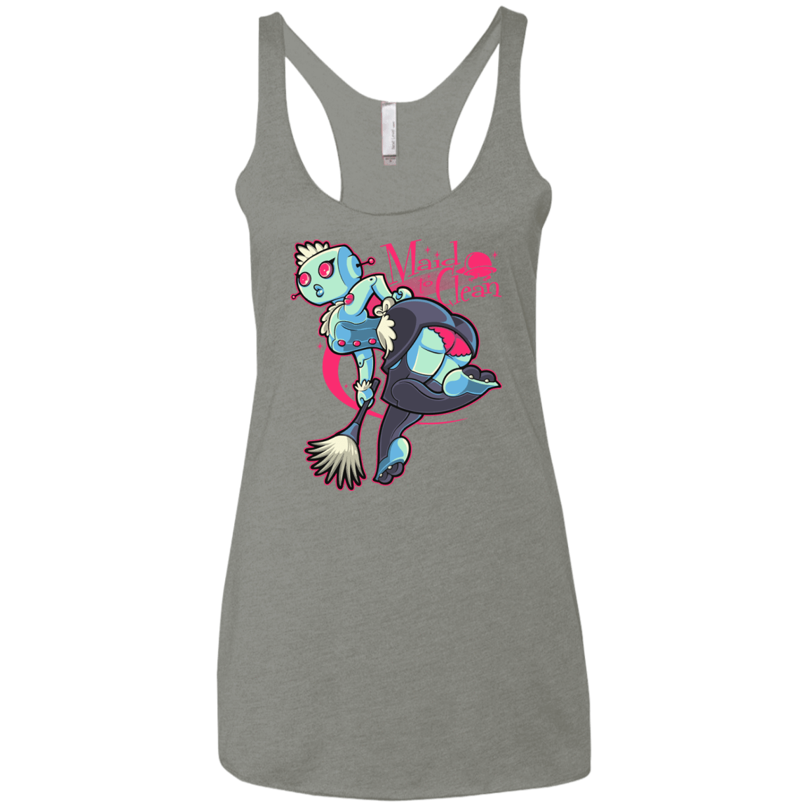 T-Shirts Venetian Grey / X-Small Made To Clean Women's Triblend Racerback Tank