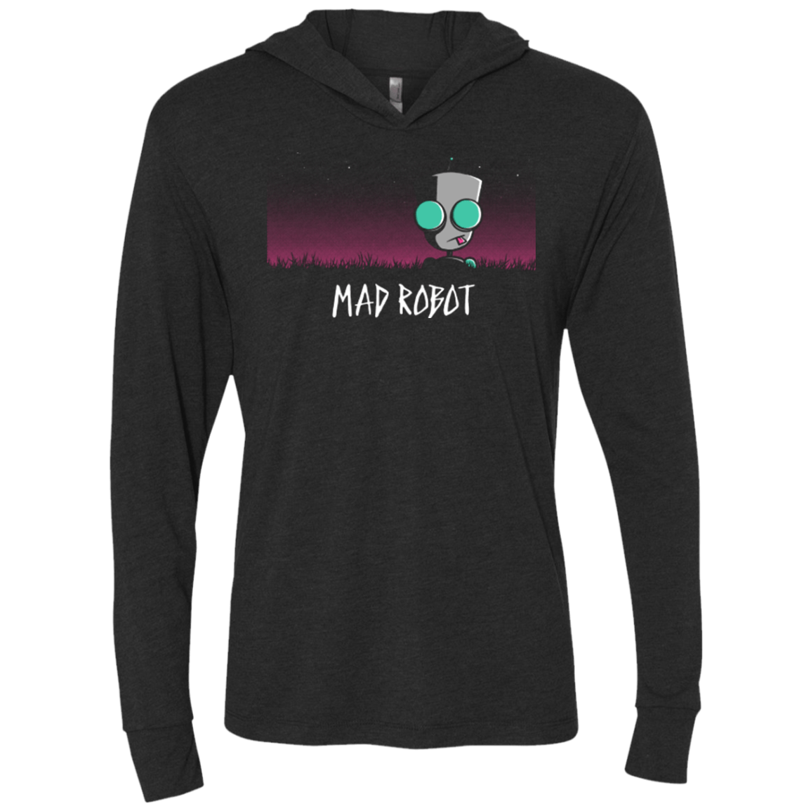 T-Shirts Vintage Black / X-Small MADROBOT Triblend Long Sleeve Hoodie Tee