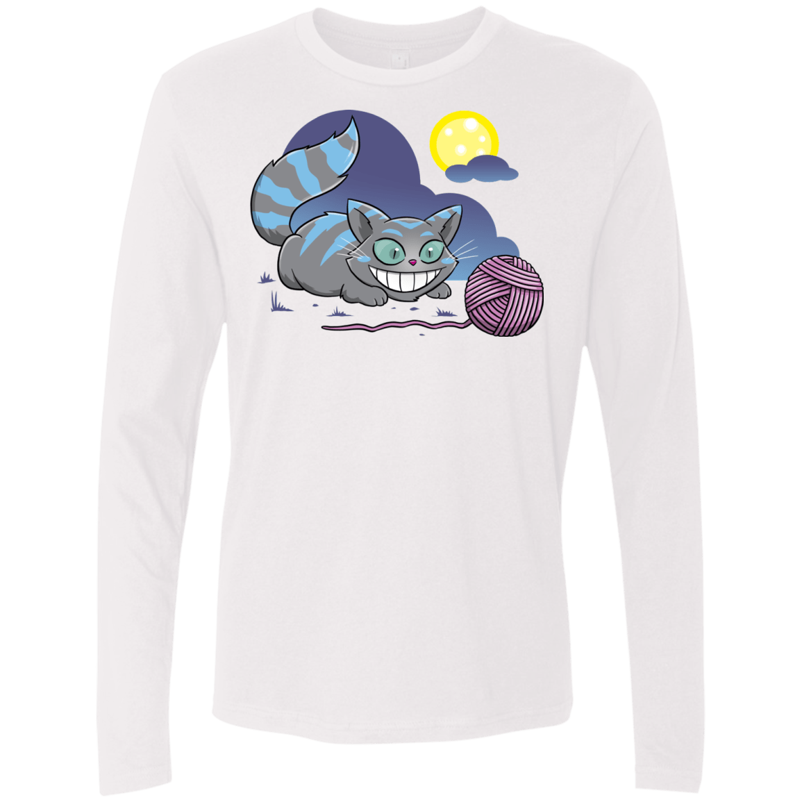 T-Shirts White / S Magic Cat Ball Men's Premium Long Sleeve