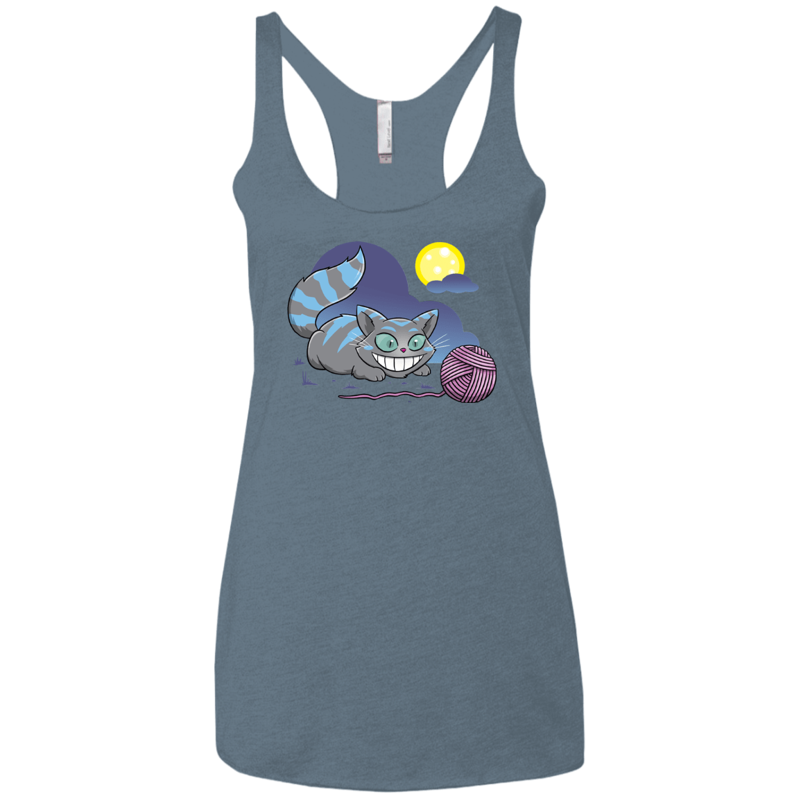 T-Shirts Indigo / X-Small Magic Cat Ball Women's Triblend Racerback Tank