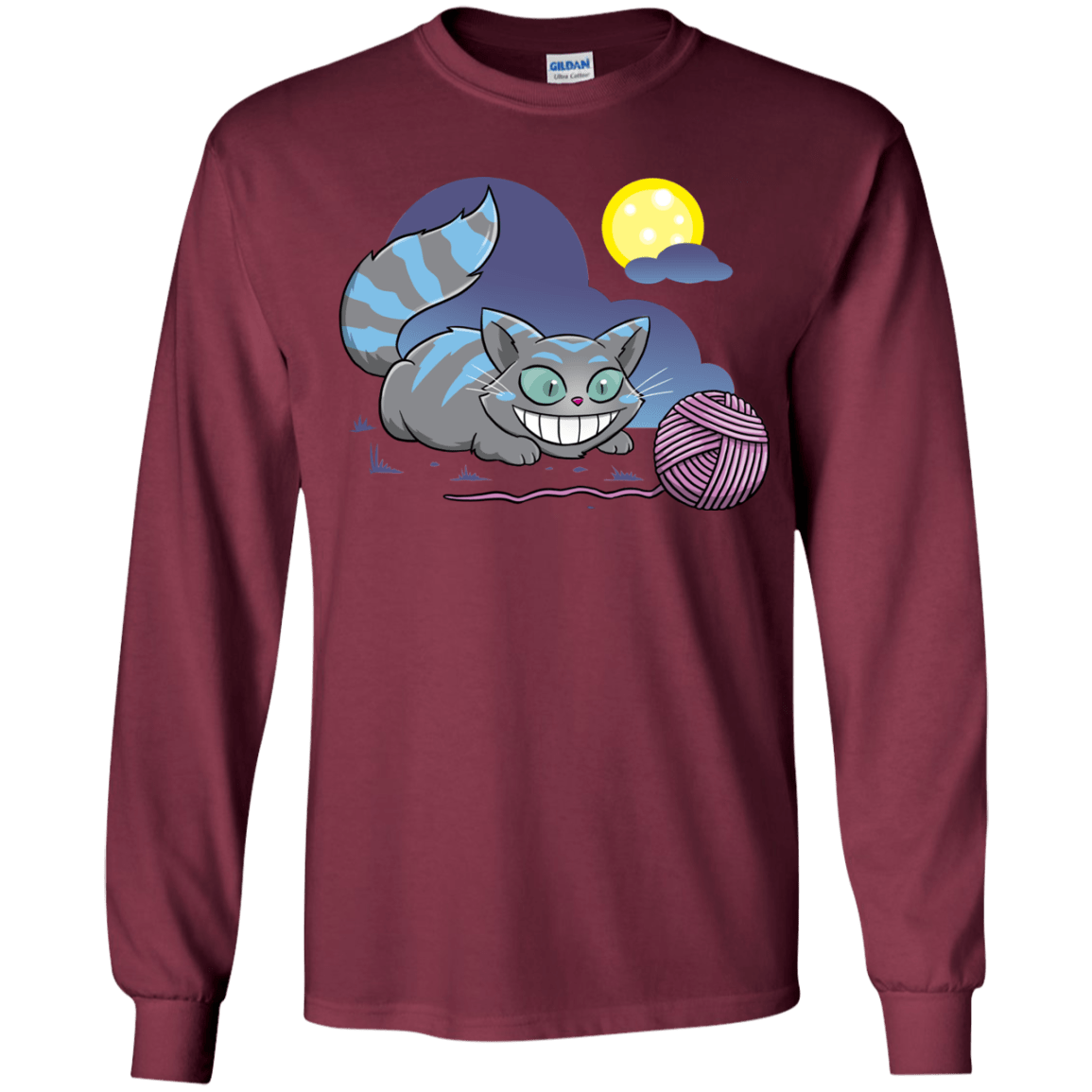 T-Shirts Maroon / YS Magic Cat Ball Youth Long Sleeve T-Shirt
