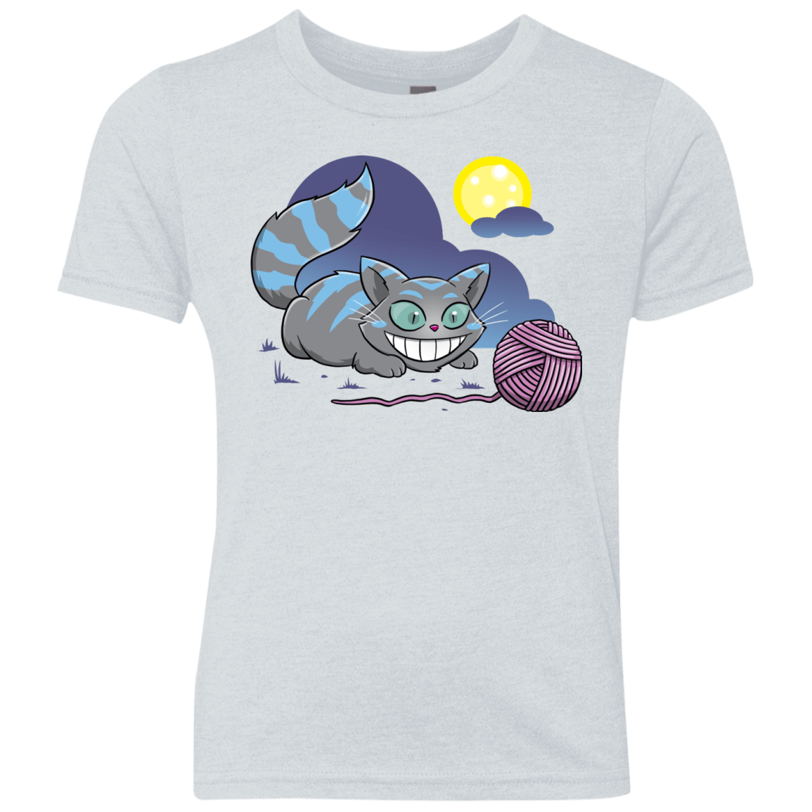 T-Shirts Heather White / YXS Magic Cat Ball Youth Triblend T-Shirt