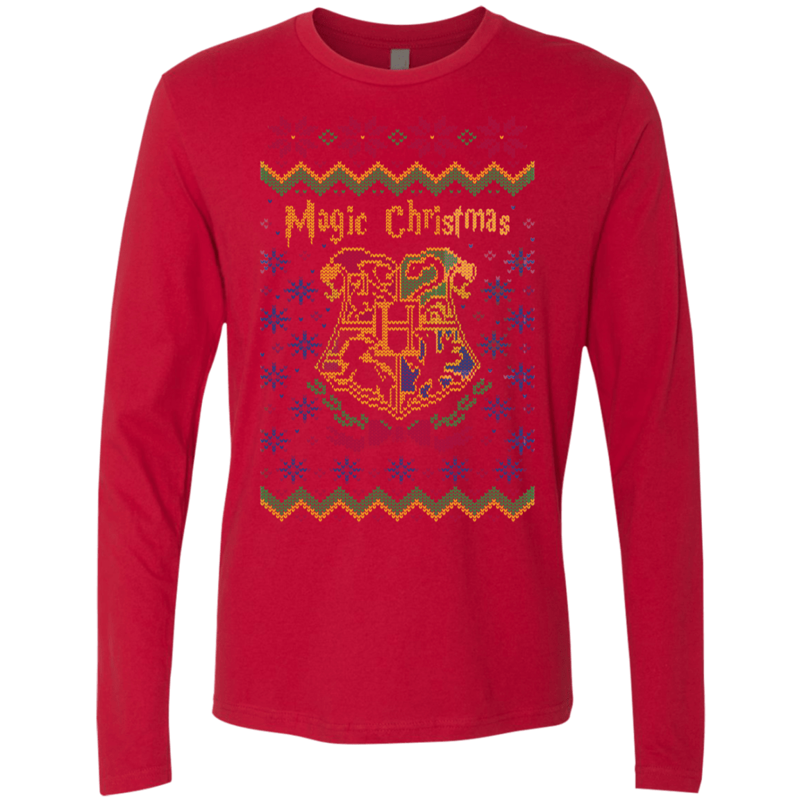 T-Shirts Red / Small Magic Christmas Men's Premium Long Sleeve