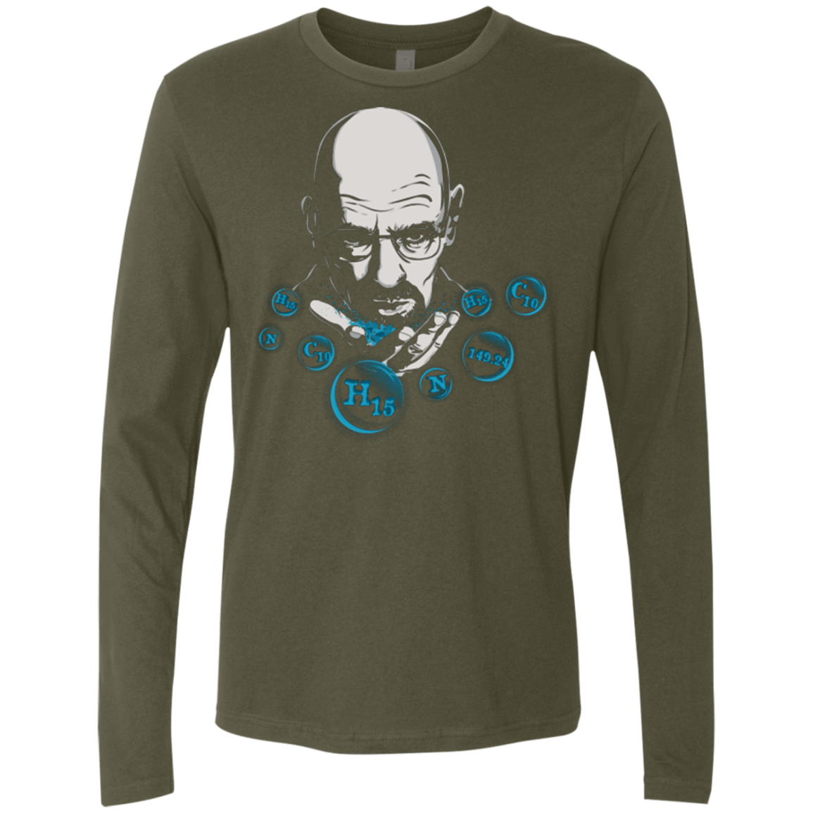 T-Shirts Military Green / Small Magic Crystal Men's Premium Long Sleeve