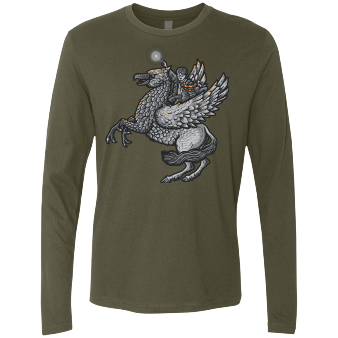 T-Shirts Military Green / Small MAGIC FLY Men's Premium Long Sleeve