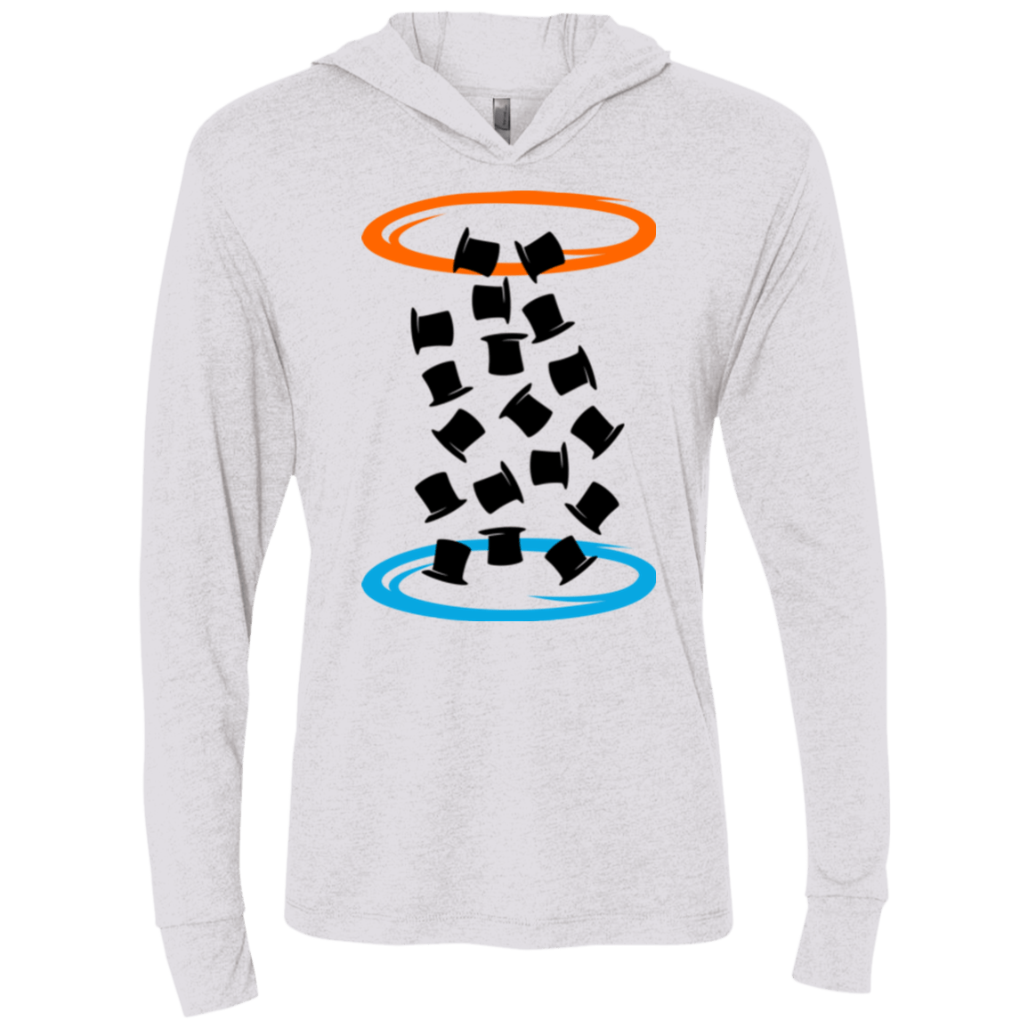 T-Shirts Heather White / X-Small Magic portal Triblend Long Sleeve Hoodie Tee