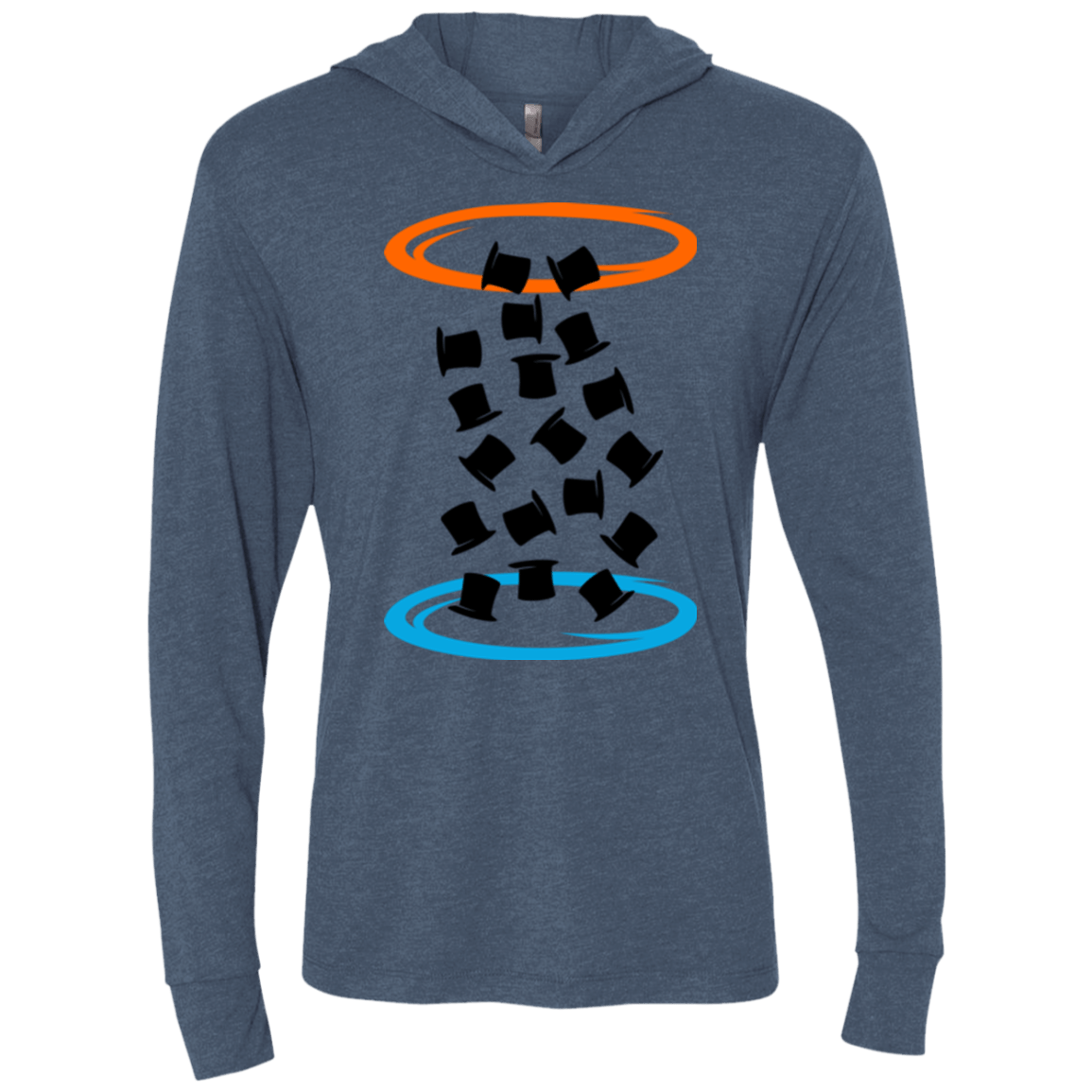 T-Shirts Indigo / X-Small Magic portal Triblend Long Sleeve Hoodie Tee