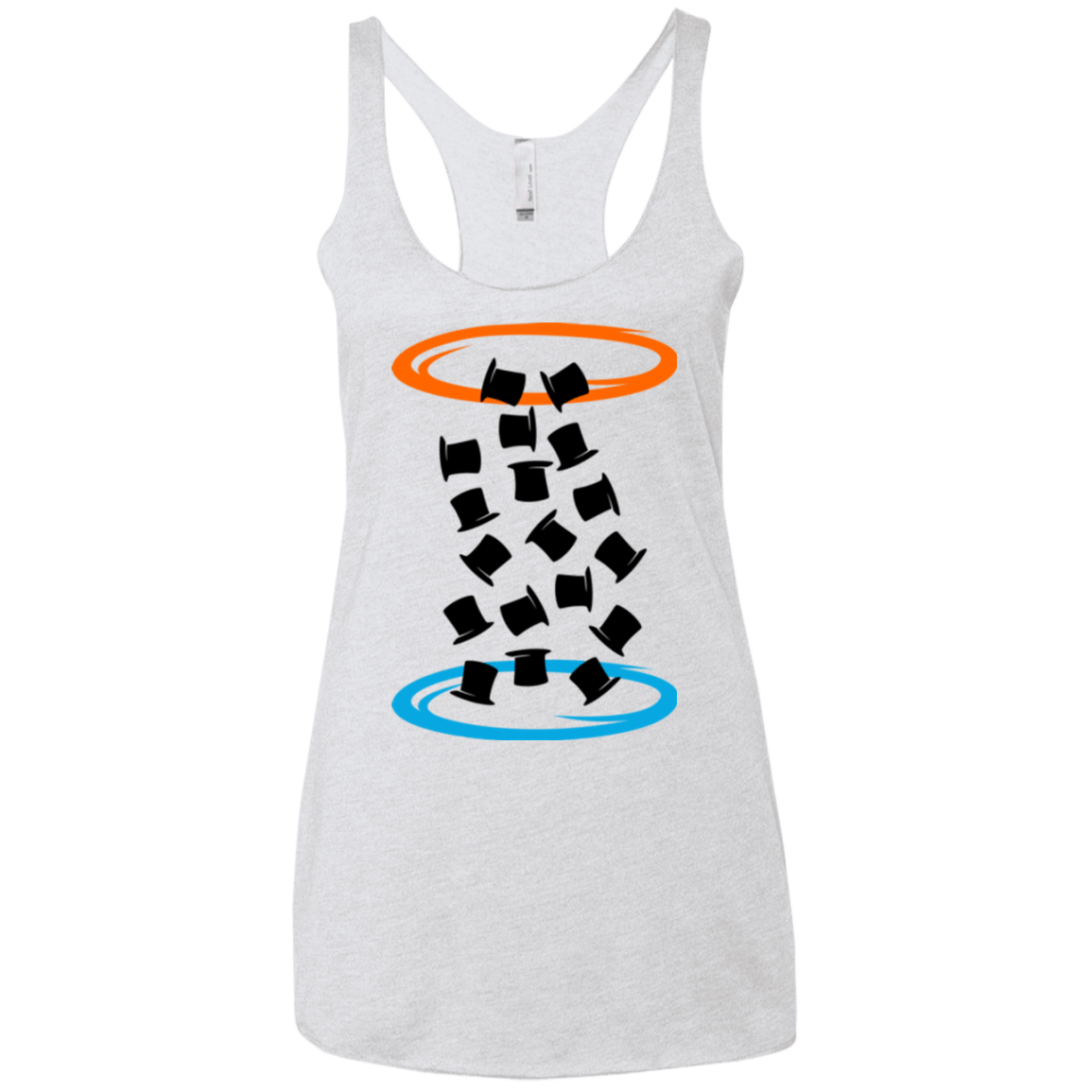 T-Shirts Heather White / X-Small Magic portal Women's Triblend Racerback Tank