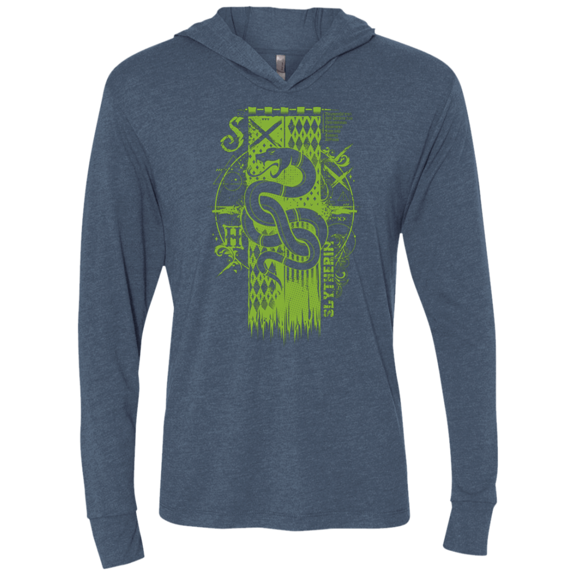 T-Shirts Indigo / X-Small Magic S House Triblend Long Sleeve Hoodie Tee