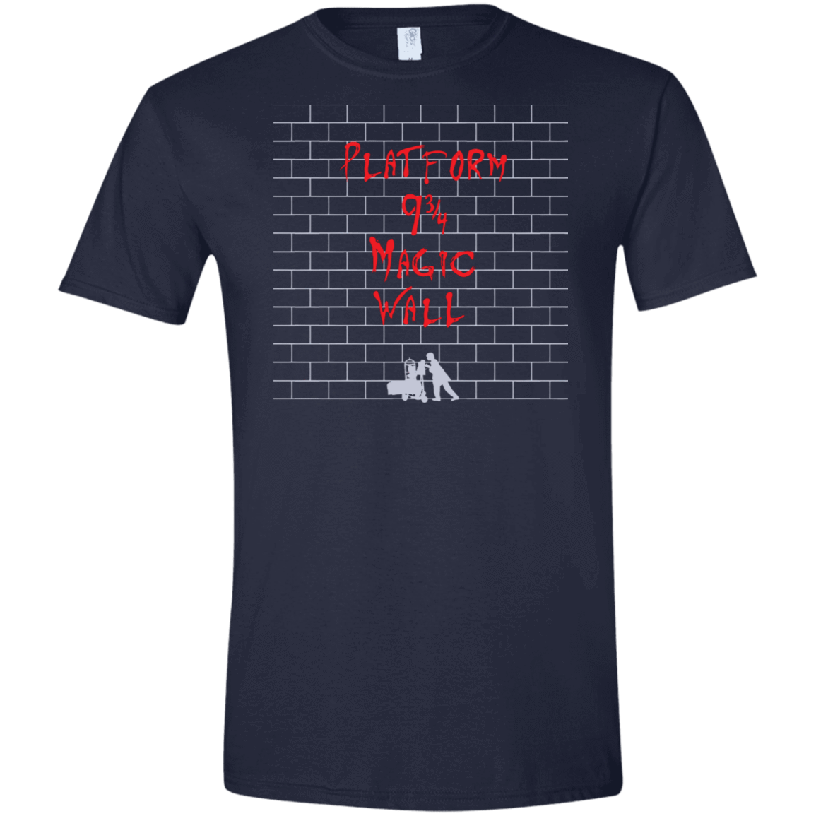 T-Shirts Navy / X-Small Magic Wall Men's Semi-Fitted Softstyle