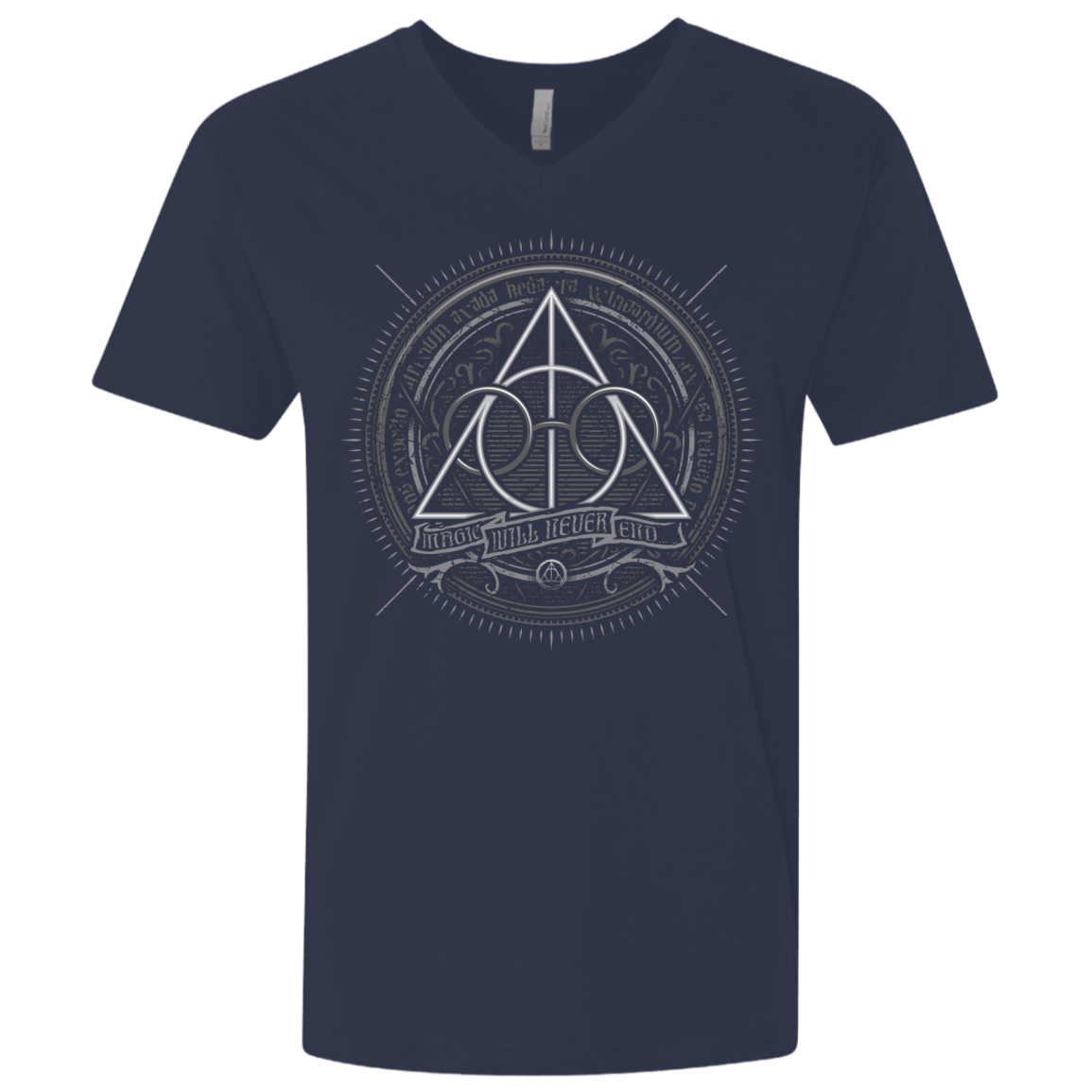 T-Shirts Midnight Navy / X-Small Magic Will Never End Men's Premium V-Neck