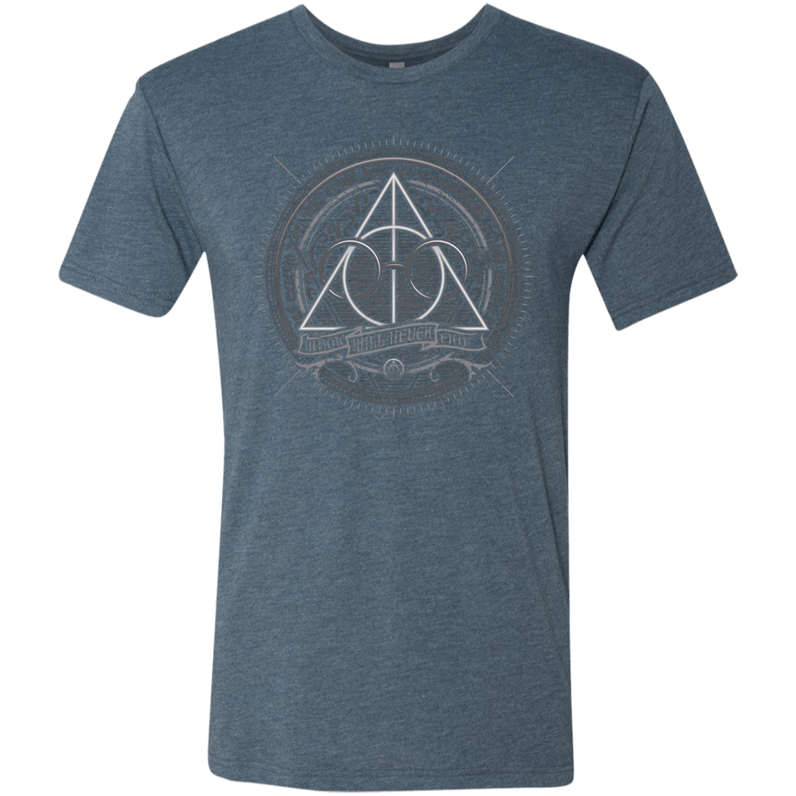 T-Shirts Indigo / Small Magic Will Never End Men's Triblend T-Shirt