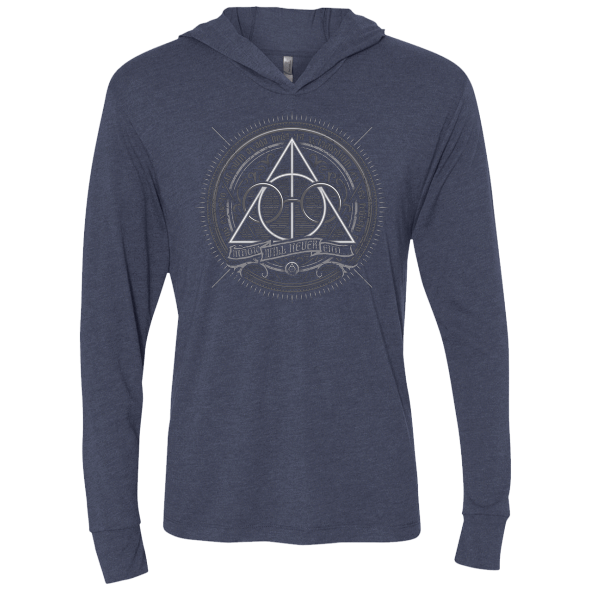 T-Shirts Vintage Navy / X-Small Magic Will Never End Triblend Long Sleeve Hoodie Tee