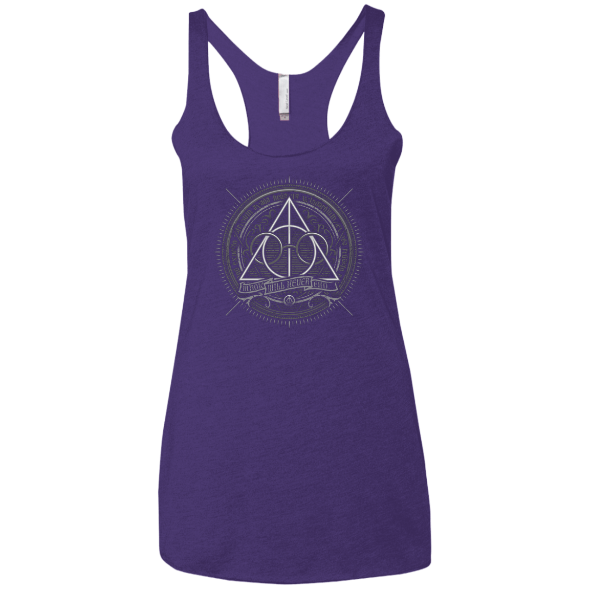 T-Shirts Purple Rush / X-Small Magic Will Never End Women's Triblend Racerback Tank