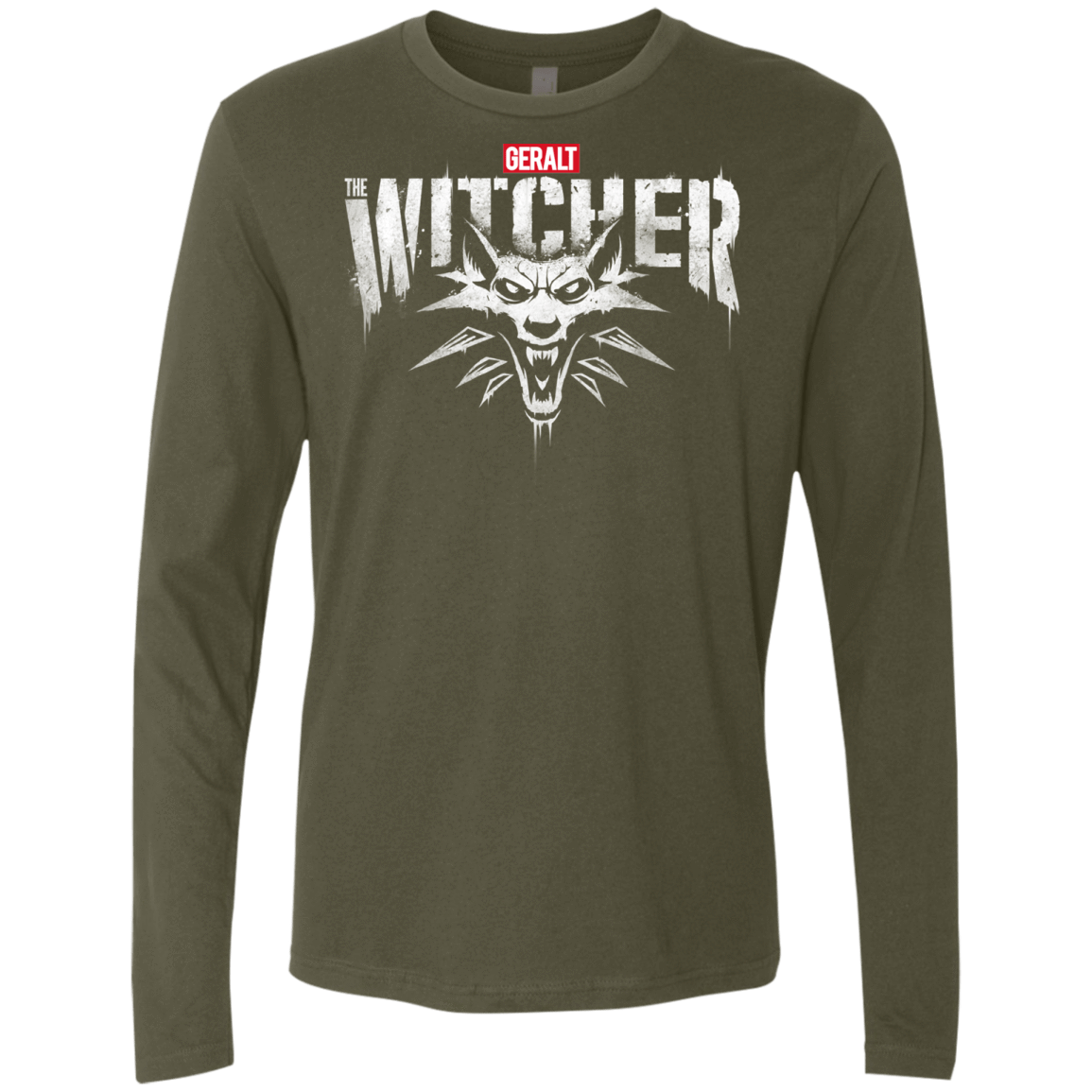 T-Shirts Military Green / S Magic Wolf Men's Premium Long Sleeve