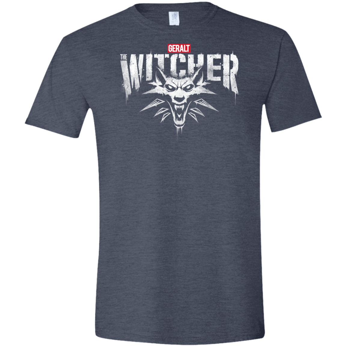 T-Shirts Heather Navy / S Magic Wolf Men's Semi-Fitted Softstyle