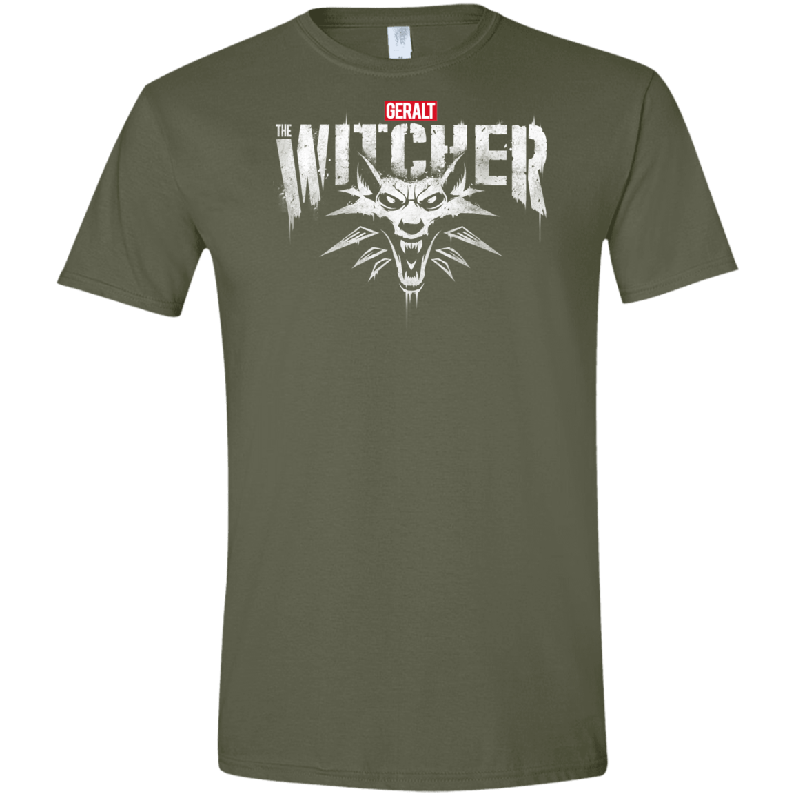 T-Shirts Military Green / S Magic Wolf Men's Semi-Fitted Softstyle