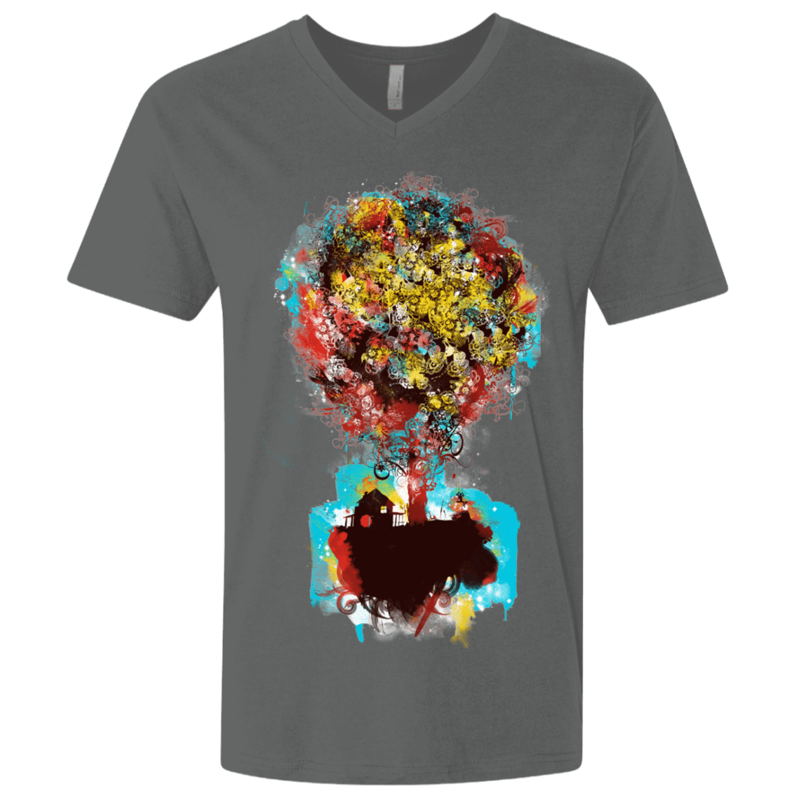 T-Shirts Heavy Metal / X-Small Magical Tree Men's Premium V-Neck