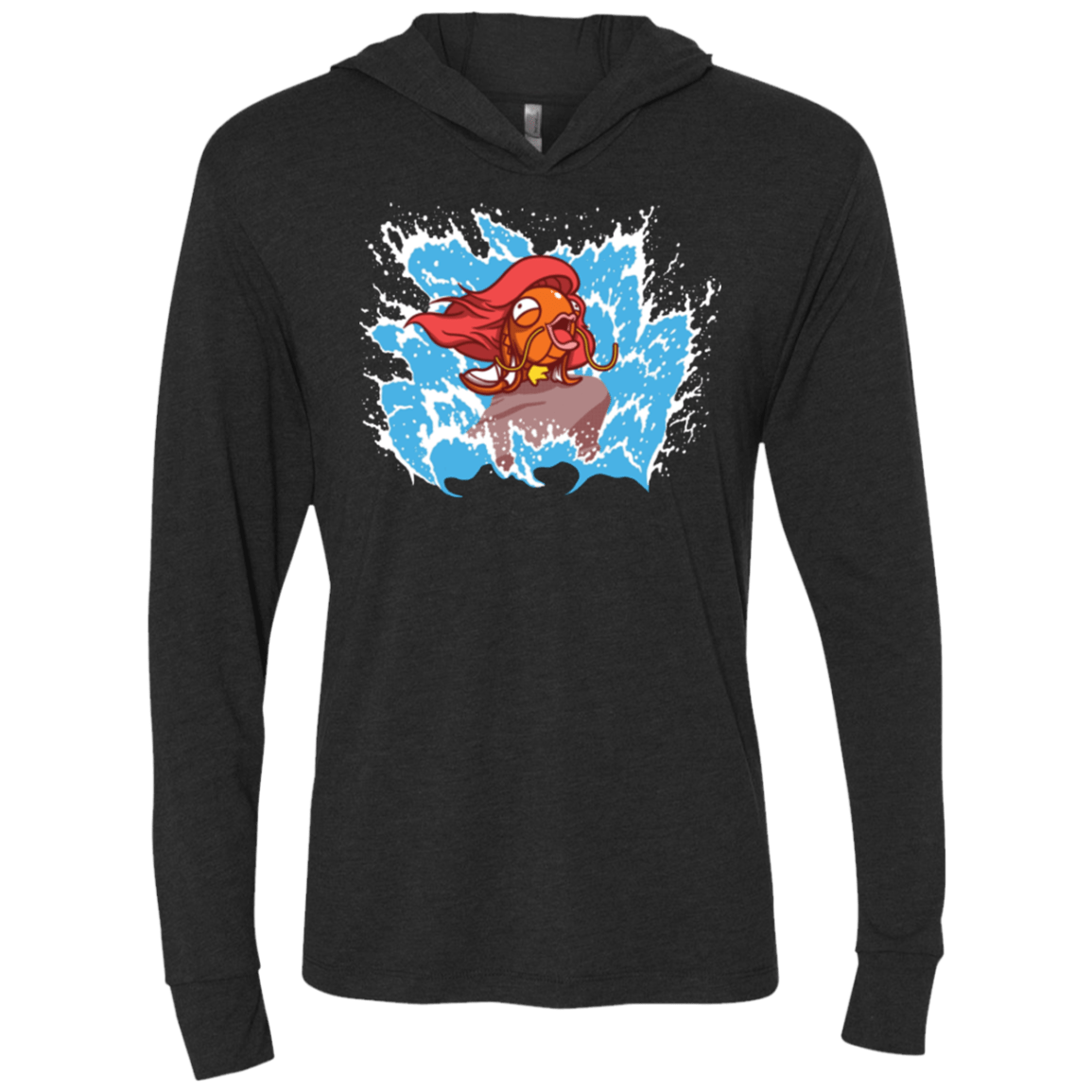 T-Shirts Vintage Black / X-Small Magikarp Triblend Long Sleeve Hoodie Tee