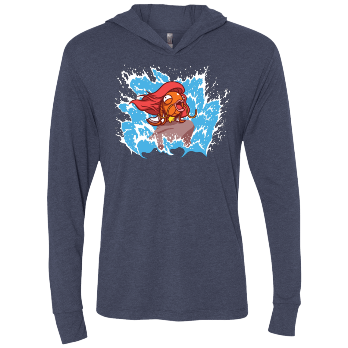 T-Shirts Vintage Navy / X-Small Magikarp Triblend Long Sleeve Hoodie Tee