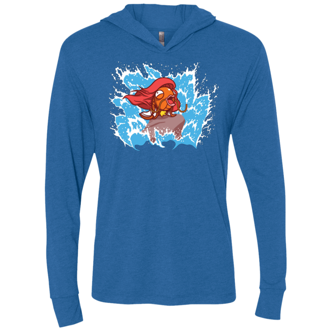 T-Shirts Vintage Royal / X-Small Magikarp Triblend Long Sleeve Hoodie Tee