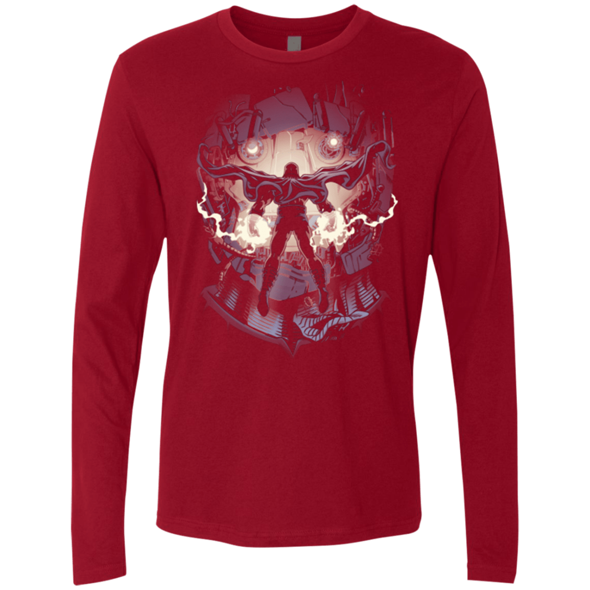 T-Shirts Cardinal / Small Magnetic Confrontation Men's Premium Long Sleeve