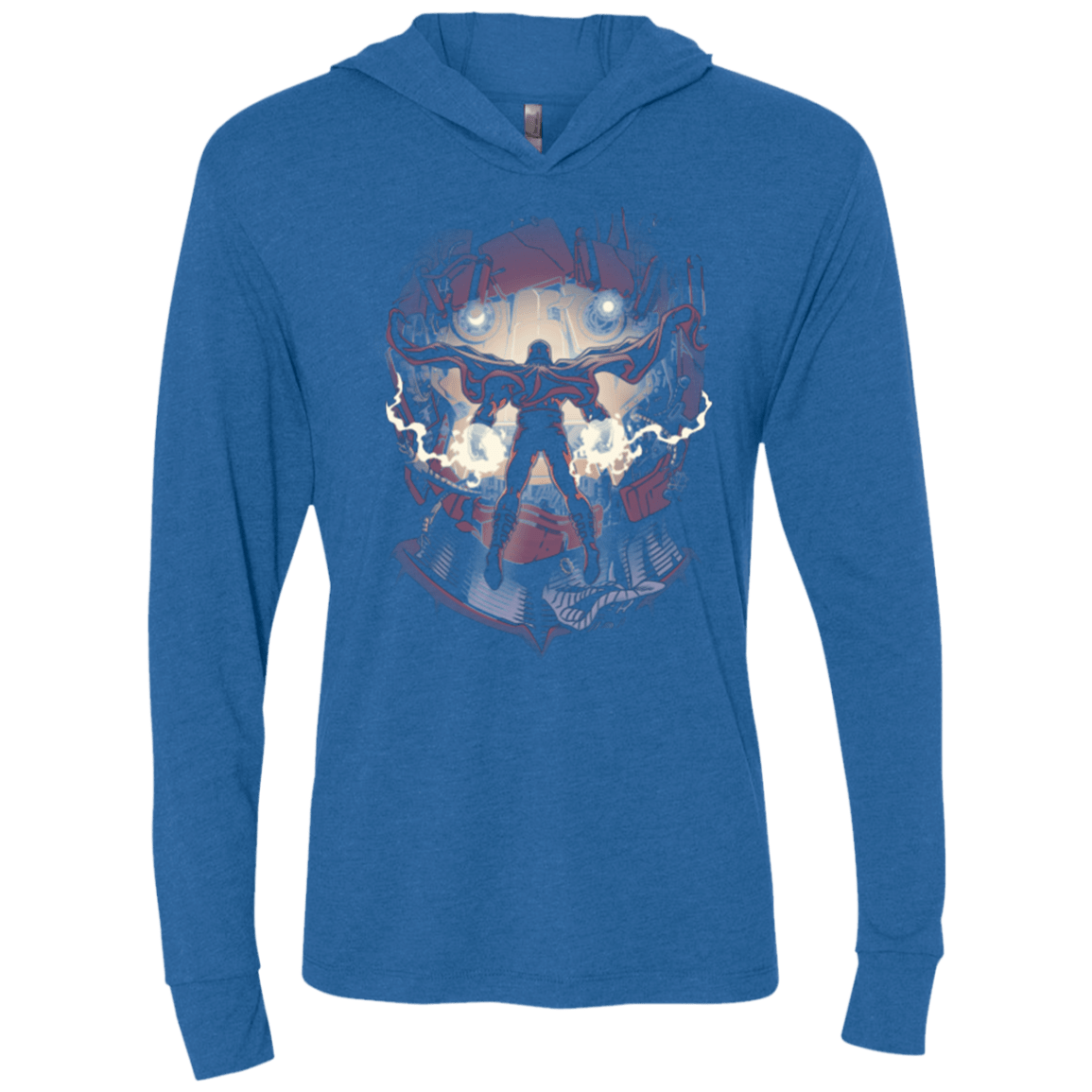 T-Shirts Vintage Royal / X-Small Magnetic Confrontation Triblend Long Sleeve Hoodie Tee