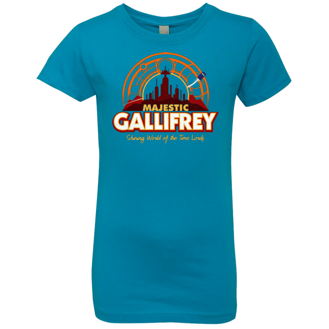 T-Shirts Turquoise / YXS Majestic Gallifrey Girls Premium T-Shirt