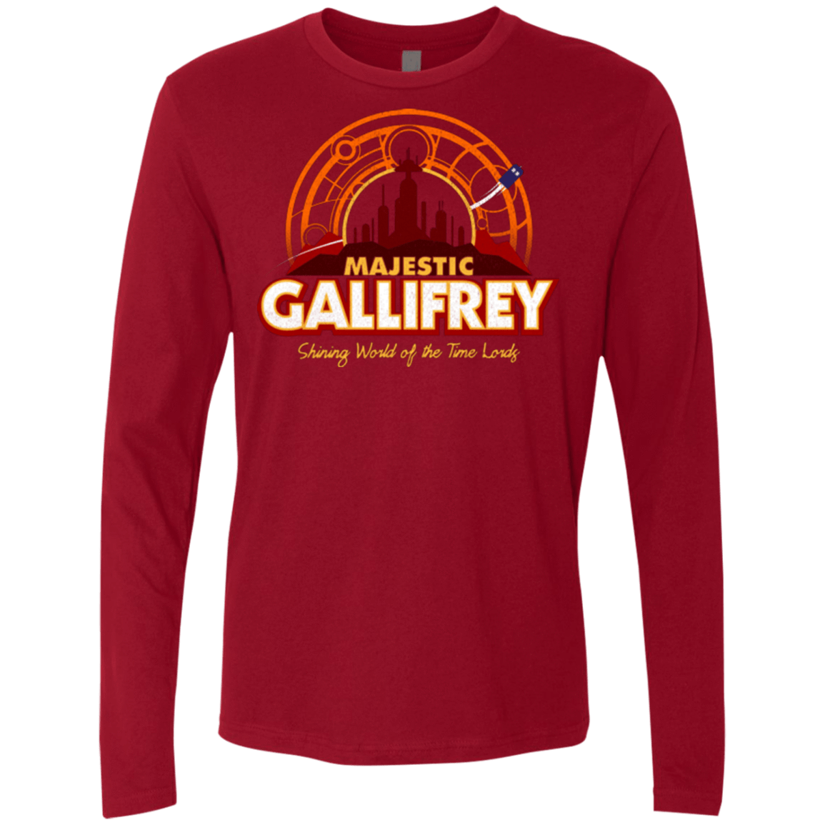 T-Shirts Cardinal / Small Majestic Gallifrey Men's Premium Long Sleeve